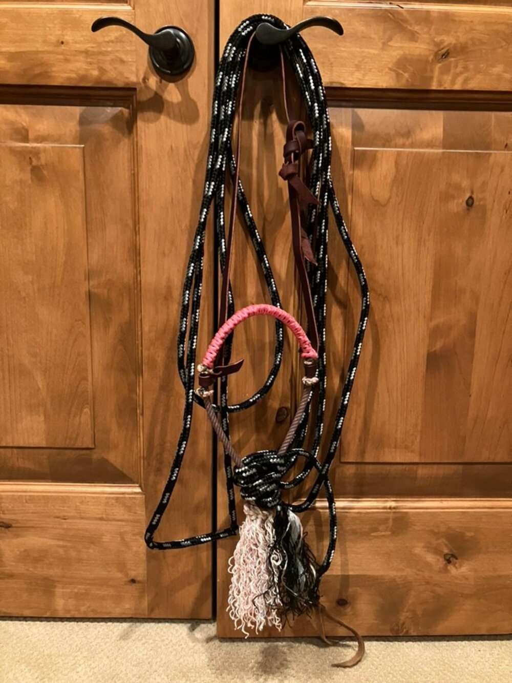 Bosal with mecate and hanger